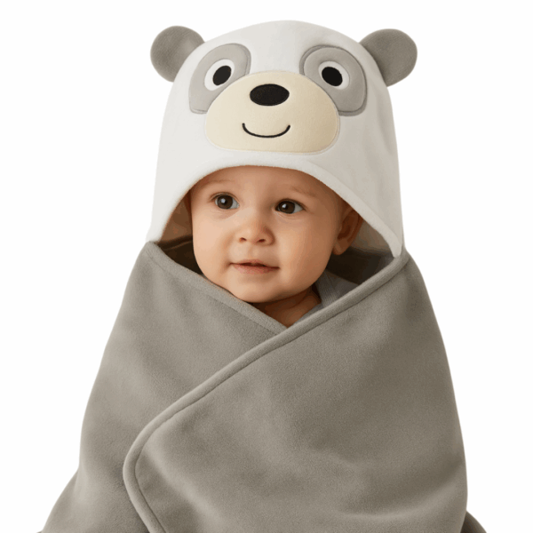Cobija con gorro bordado para bebé - Imagen 5