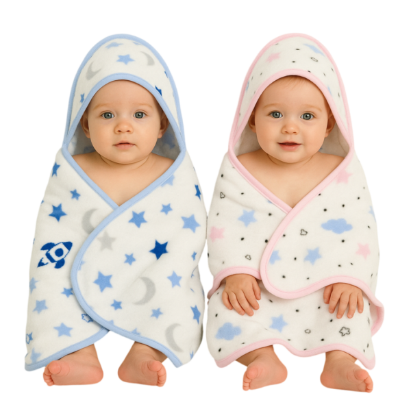 Cobija con gorro para bebé