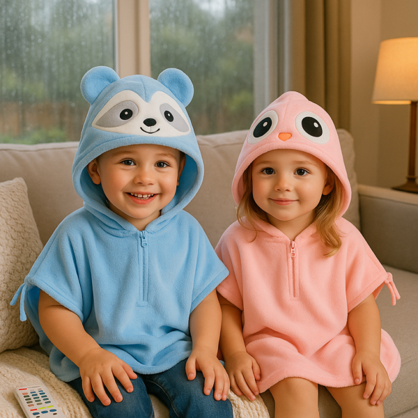 Ruana infantil con gorro - Imagen 7
